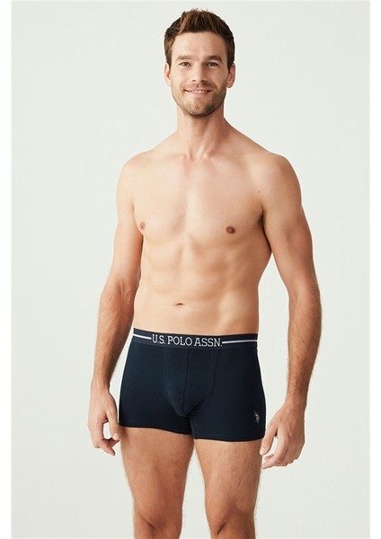 U.S. Polo Assn. Erkek Lacivert - Lacivert Melanj  3 Lü Boxer 80306