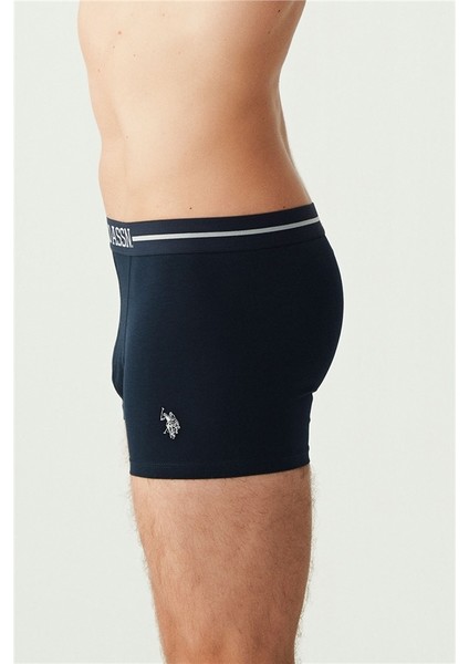 U.S. Polo Assn. Erkek Lacivert - Lacivert Melanj  3 Lü Boxer 80306