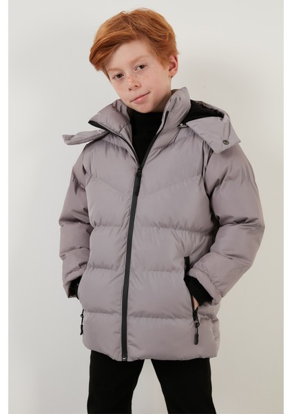 Peluş Astarlı Çıkarılabilir Kapüşonlu Cepli Kışlık Mont Erkek Çocuk Mont 5761587 fiyatları