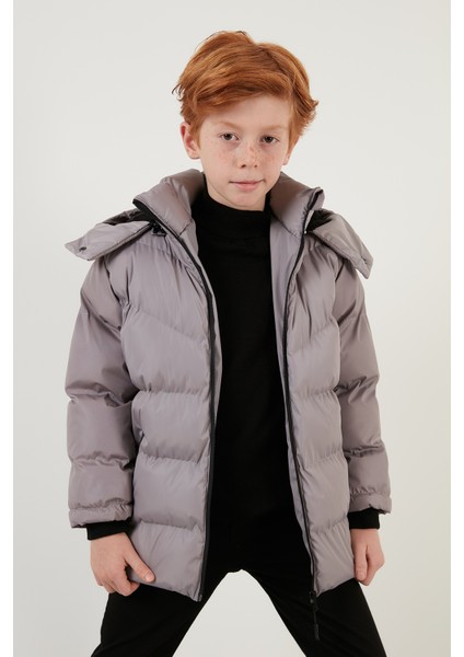 Peluş Astarlı Çıkarılabilir Kapüşonlu Cepli Kışlık Mont Erkek Çocuk Mont 5761587 fırsatları