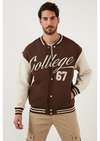 Regular Fit Içi Yumuşak Tüylü Kolej Yaka Bomber Mont Erkek Mont 628X8928 fiyatları
