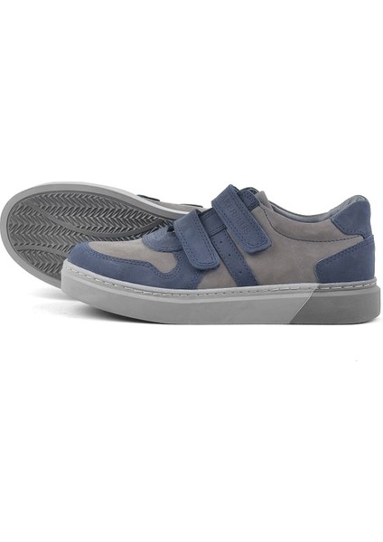 Hakiki Deri Lacivert Cırtlı Erkek Çocuk Sneaker indirimleri