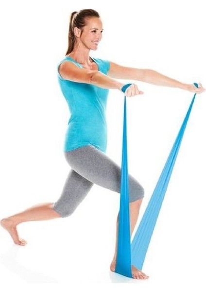 3 Adet Pilates Bandı (Hafif Orta Sert) Gerdirme Sağlık Bandı 90 x 7,5 cm