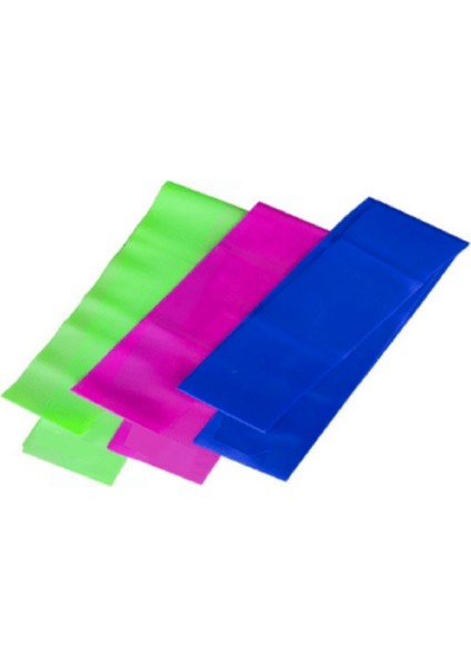 3 Adet Pilates Bandı (Hafif Orta Sert) Gerdirme Sağlık Bandı 90 x 7,5 cm
