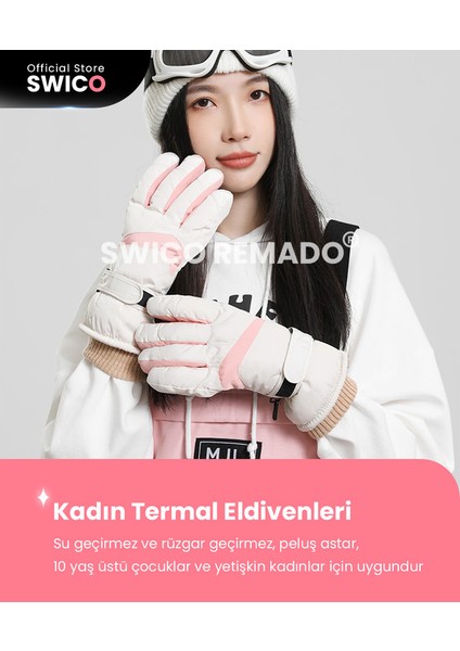 Kadın Suya Dayanıklı Dokunmatik Kayak Eldivenleri - (Yurt Dışından) fiyatları