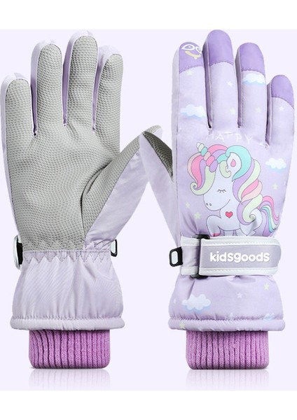 6-12 Yaş Çocuklar Için Suya Dayanıklı Kayak Eldivenleri - (Yurt Dışından)