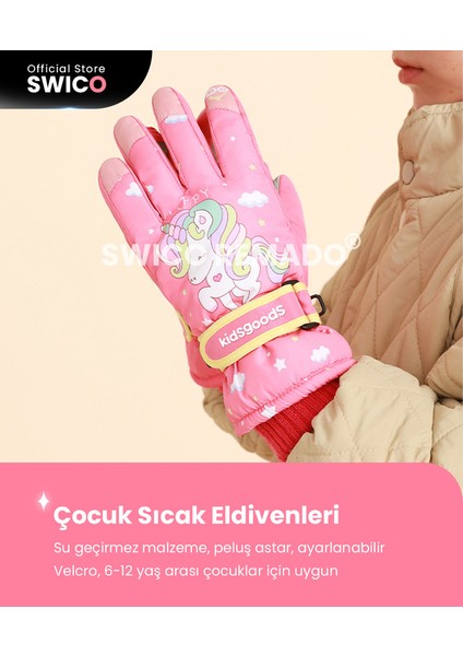 6-12 Yaş Çocuklar Için Suya Dayanıklı Kayak Eldivenleri - (Yurt Dışından) fiyatları