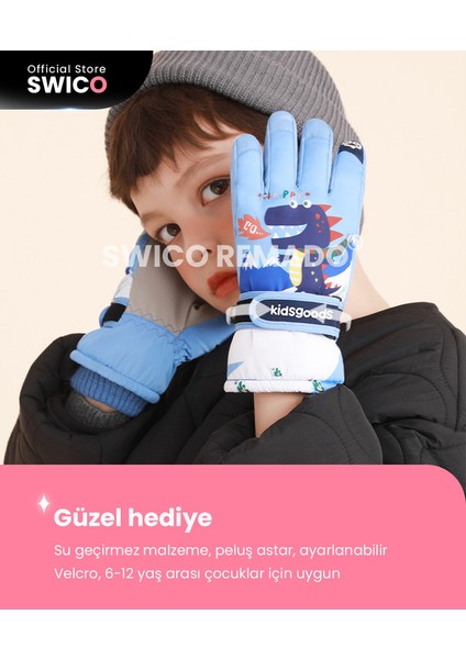 6-12 Yaş Çocuklar Için Suya Dayanıklı Kayak Eldivenleri - (Yurt Dışından) indirimleri
