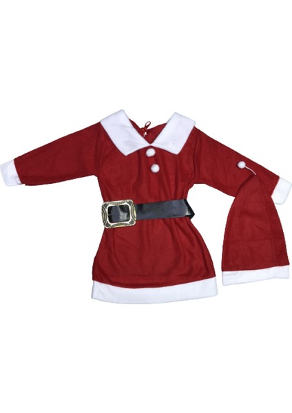 Kız Çocuk Kostümü Elbise Yılbaşı Kostüm Happy Christmas Kostüm