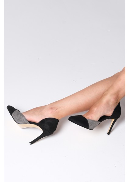 Brien Gri Süet Stiletto