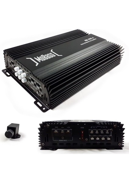 Oto Amfi 2400 W 4 Kanal Bass Kontrol Mobass MB-600.4