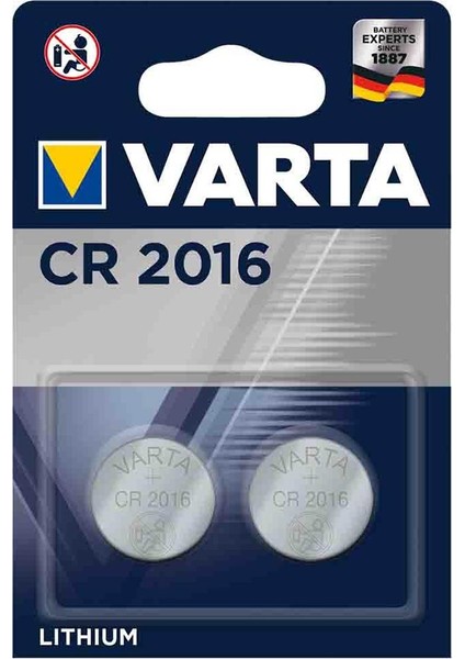 Pil Düğme 2016 3V (2 Adet) Varta