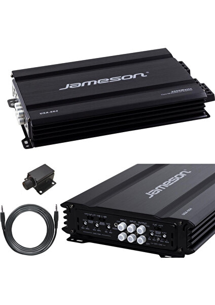 Oto Amfi 3000 W 4 Kanal Bass Kontrol Jameson USA-664