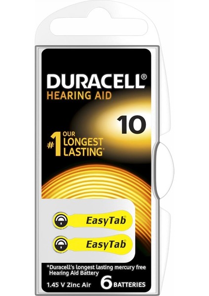 Kulaklık Pili 10 No (6 Adet) Duracell