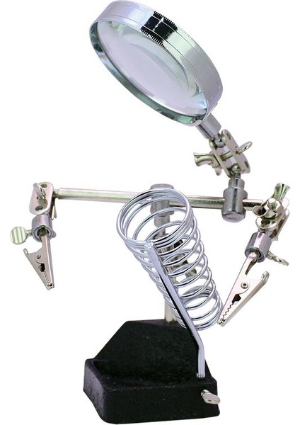 PM-1630 3 Konumlu Büyüteçli Havya Standı