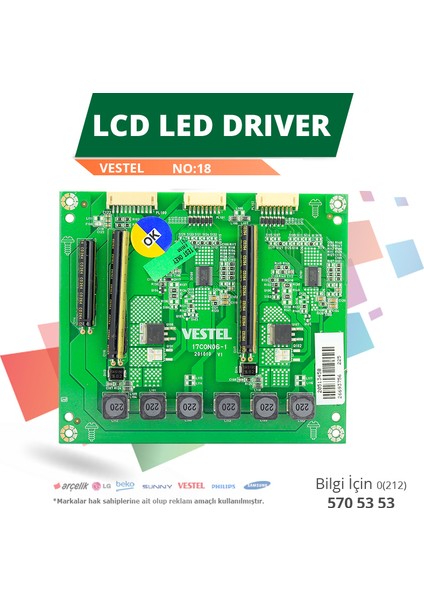 LCD LED Driver Vestel (17CON06-1,20513458) (No:18)