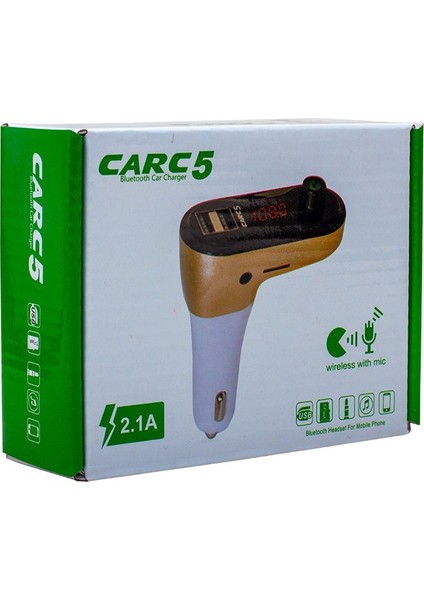HL-19685 Carc5 Handsfree Çift Usb/sd/bluetooth 12-24 Volt Fm Transmıtter