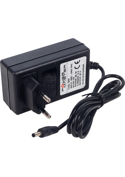 PM-1301 12 Volt 3 Amper Vera Yazar Kasa Pos Plastik Kasa Adaptör 3.5*1.35 Uç