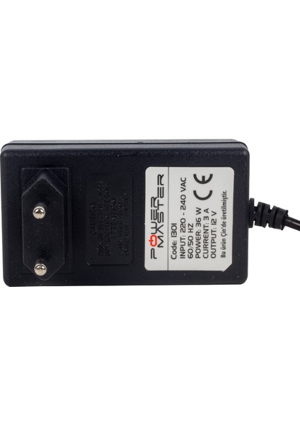 PM-1301 12 Volt 3 Amper Vera Yazar Kasa Pos Plastik Kasa Adaptör 3.5*1.35 Uç