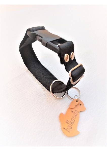 Köpek boyun tasması siyah kordon genişlik:3cm kalınlık:2mm boyun ölçüsü:24-46cm ayarlanabilir dog collar T3-13