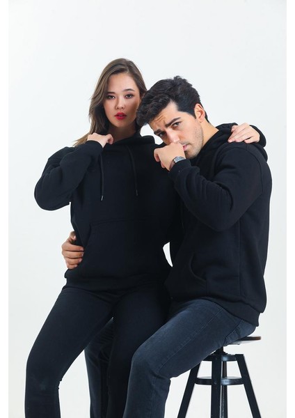 Oversize Unisex 3 Iplik Şardonlu Kapüşonlu Sweatshirt Hoodie fiyatları