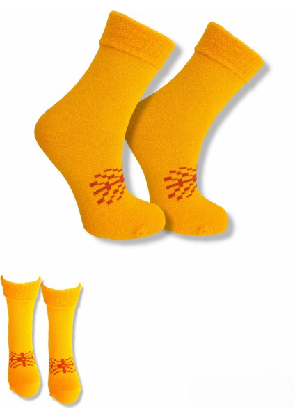 Black Arden Socks Tek Çift Yün Akrilik Kartanesi Desenli Kadın Kışlık Örme Bot 36-40 Numara  Çorap BT-0765