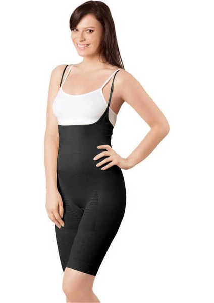 15006 Göğsü Açık 1 Beden Küçülten Iz Yapmaz Ip Askılı Paçalı Boy Korse