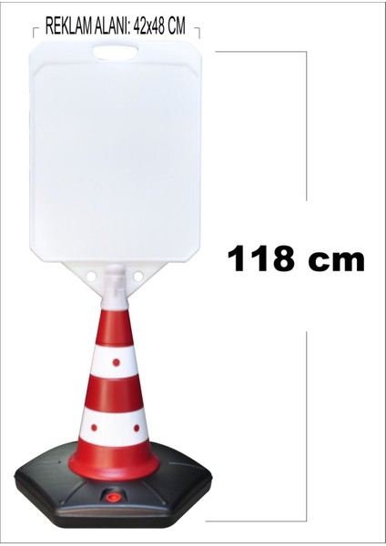 Misafir Araç Park Yeri Büyük Reklam Park ve Kaldırım Dubası 118 cm A+Plus Plastik