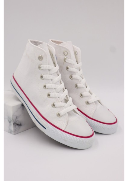 Beyaz Spor Ayakkabı Kadınlar İçin Nefes Alabilir Günlük Kullanım 3 cm Taban