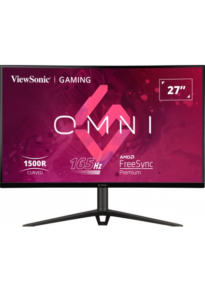 Vıewsonıc 27'' VX2718-2KPC-MHDJ Qhd 2560 x 1440 Freesync 1ms 165HZ 2xhdmı Dp Curved Monitör