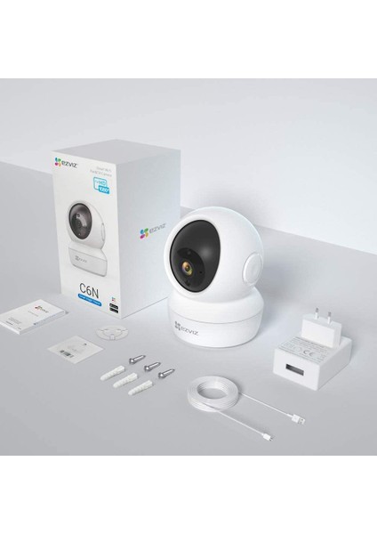 Ezvız C6N 1080P Iç Mekan Wifi Güvenlik Kamerası, 360° Pan/tilt Bebek Kamerası, 2.4ghz Wifi, Akıllı Kızılötesi ile Akıllı Gece Görüşü, Hareket Algılama ve Otomatik Izleme, Iki Yönlü Ses