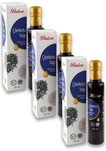 Çörekotu Yağı 250 ml 3 Adet Soğuk Pres