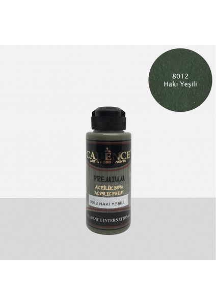 Premium Boya Haki Yeşili 120ML N:8012