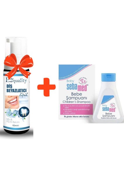 E2'quality Diş Beyazlatıcı Köpük + Sebamed Baby Şampuan 150 ml Bebek Şampuanı