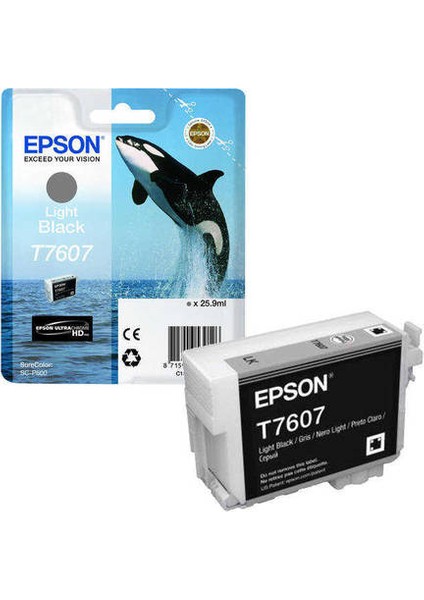 T7607-C13T76074010 Açık Siyah Orjinal Kartuş