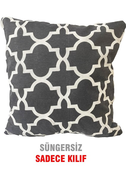 Kırlent Yastık Kılıfı Vip Yastık Kılıfı 2 ADET-43X43 Cm(Büyük Karaçatı)