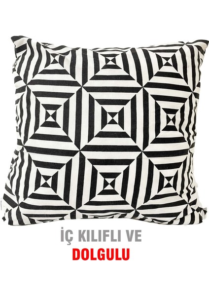 Kırlent Yastık Dolgulu Fermuarlı Vip Yastık 2 ADET-43X43 Cm(Hipnoz)