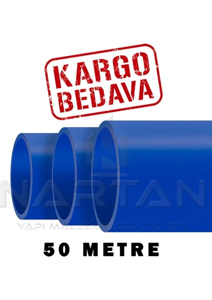 PE100 Içme Suyu Kangal Boru Mavi 32MM 10 Atü 50 mt