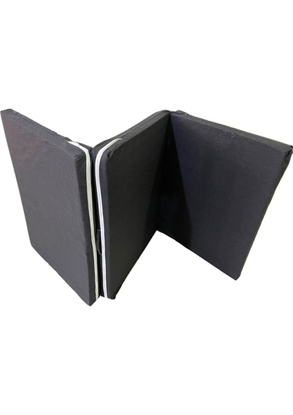 Katlanır Yatak Yer Yatağı Sünger Yatak Taşınabilen Tek Kişilik 80X180 Siyah-6 cm