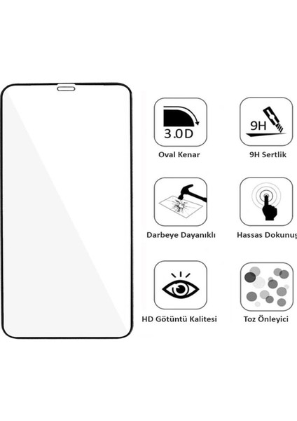 Xiaomi Redmi 8A Ekran Koruyucu 9d Tam Kaplama Cam Siyah modelleri