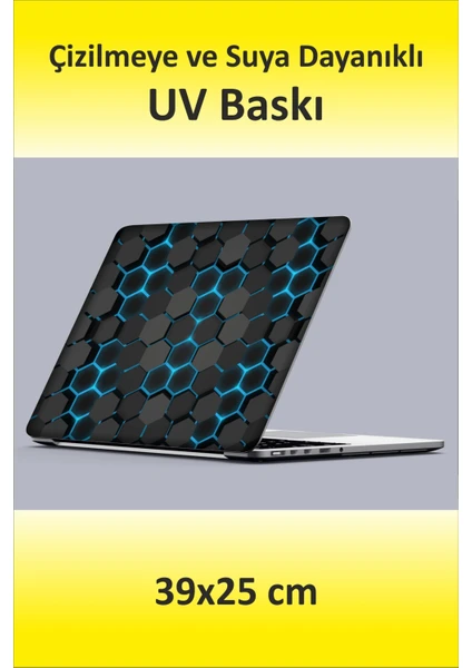 Dokulu Uv Baskı Sticker Kaplama Notebook Macbook Kapak Koruyucu