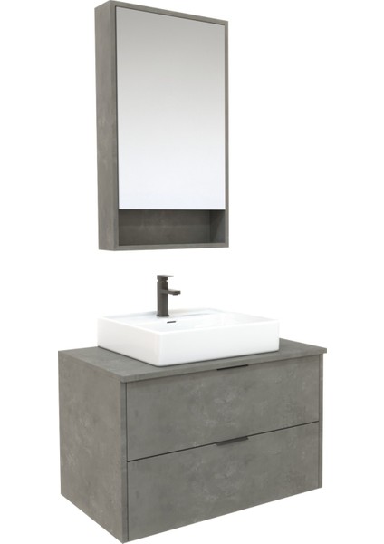 Banyo | Stone 2c 70 cm Banyo Dolabı Takımı (Boy Dolap Hariç)