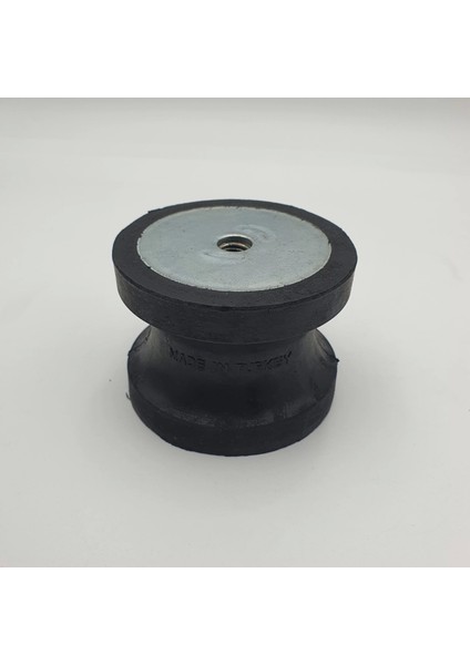 Atc Tipi Kauçuk Pullu Makaralı Takoz M12X1.5 Çap 80 mm Yğkseklik 60 mm