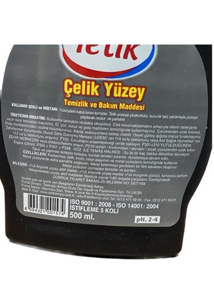 Çelik Yüzey 500 ml