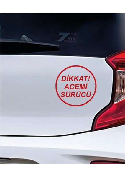 Uzun Tuning Dikkat Acemi Sürücü Oto Araba Sticker