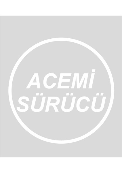 Acemi Sürücü Oto Araba Sticker