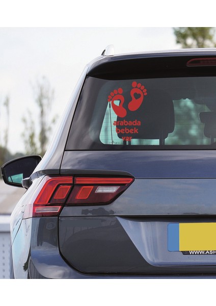 Arabada Bebek Var Oto Araba Sticker