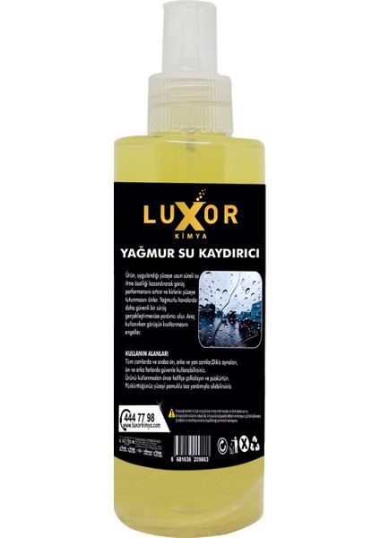 Luxor Kimya Yağmur Su Kaydırıcı Sprey 200 ml