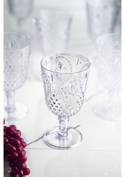 Akrilik Şeffaf Tekli Kadeh Su Meşrubat Kahve Yanı Bardağı 450 ml ( Cam Değildir )