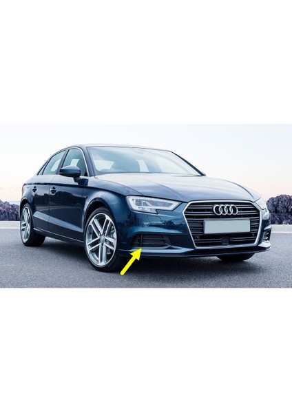Audi A3 Sedan 2017-2020 Ön Tampon Sağ Sis Kapağı Izgarası 8V5807682M